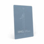 IHG One Rewards RFID hotel key card front in grey with minimalist number one design