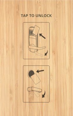 Tarjeta llave de madera de bambú de bienvenida