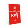 Red ibis RFID hotel key card with the text “YOU GOT THE KEY”